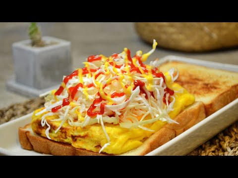 양배추 토스트 만들기; 정말 맛있는 영양 가득 간편요리 길거리 토스트