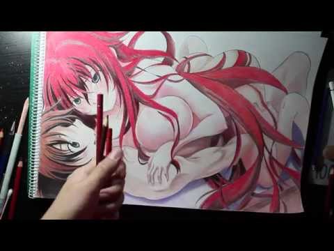 Thumbnail for Drawing Rias and Issei From High School DxD HD