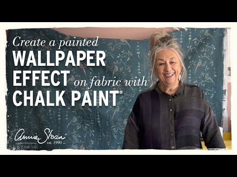 How to paint a fabric wallpaper-effect with Chalk Paint® by Annie Sloan