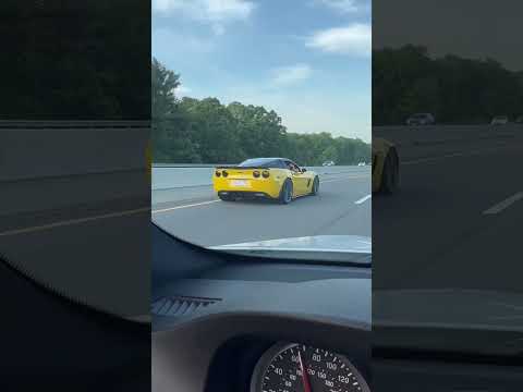 Perfect corvette C6 Z06 strolling by