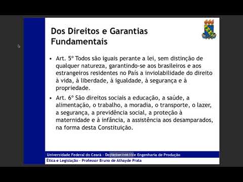 Ética e Legislação Aula 10 - Constituição Federal