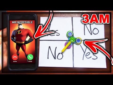 DO NOT PLAY CHARLIE CHARLIE FIDGET SPINNER WHEN TALKING TO MR.INCREDIBLE (FROM INCREDIBLES) AT 3AM!
