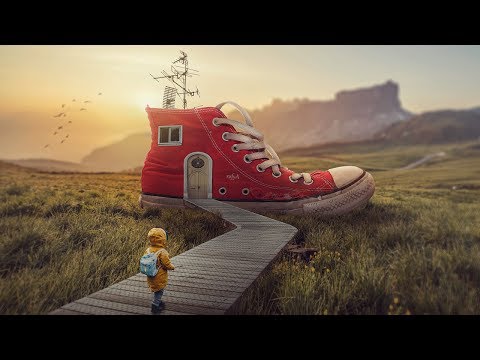 Thumbnail for My Shoe House Photoshop Manipulation Tutorial Compositing