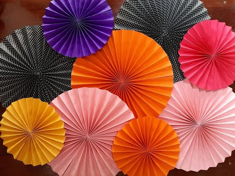 Decoração MARAVILHOSA e barata, Rosetas leque de papel