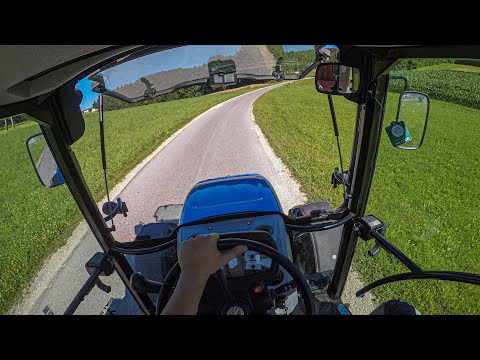 Thumbnail for Cab View | New Holland t4.75 | Storing Hay on Small Dairy Farm