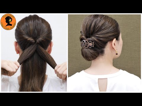 【ピンなし①】ヘアクリップで出来るクルリンパシニヨン