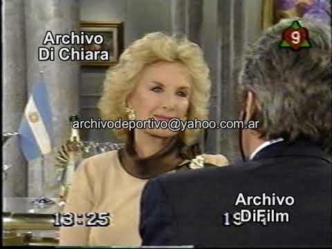 Alain Delon con Mirtha Legrand 1995 DiFilm V-01807