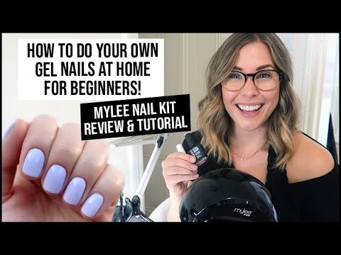 Mylee Gel Nail Kit Tutorial for Beginners - How to do Gel Nails at Home Step by Step | xameliax