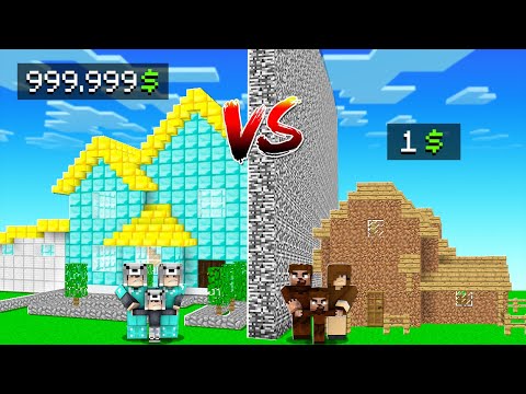 FAKİR AİLE YAPI VS ZENGİN AİLE YAPI - Minecraft Yapı Kapışması ????