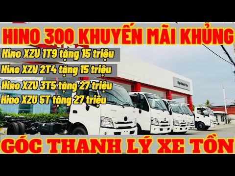 Thumbnail for Bảng giá xe tải hino 300 series 1T9, 2T4, 3T5, 5T. Chương trình khuyến mãi tháng 5/2023.