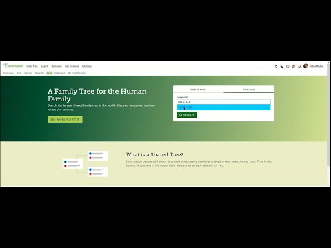 Thumbnail for How to Find an Individual In FamilySearch using FamilySearch ID FSID