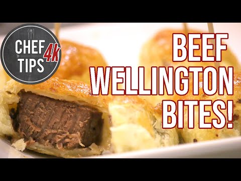 Beef Wellington Bites - Recipe for Beef Wellington | 4K | Chef Tips