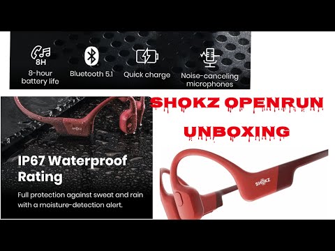 Shokz Openrun bone conduction wireless sports headphones unboxing and user guide