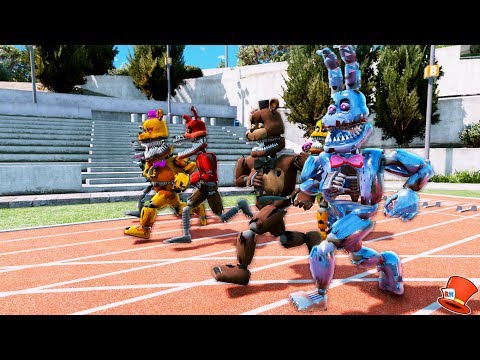 Thumbnail for GUESS WHO'S THE FASTEST NIGHTMARE ANIMATRONIC! (GTA 5 Mods FNAF RedHatter)