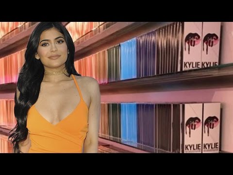 Thumbnail for Kylie Jenner Builds A Crazy Wall of Lip Kits for Pop-Up Shop