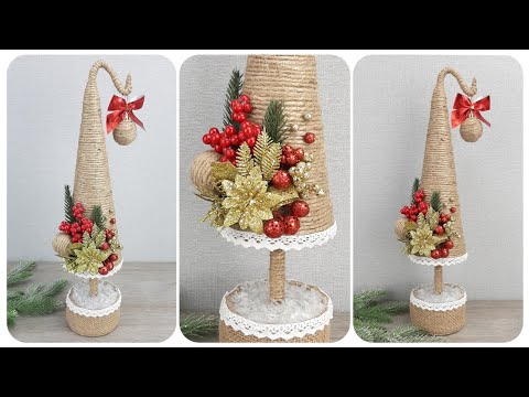Рождественская Елка из джута своими руками. DIY Новогодний Декор