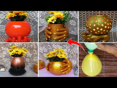 Thumbnail for 5 IDEIAS DE VASOS DECORATIVOS FEITOS DE BALÃO, GESSO E GARRAFA PET | 5 DECORATIVE VESSELS IDEAS