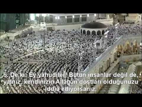 Cuma Suresi kabe imamı Sudais Türkçe Altyazılı Mealli
