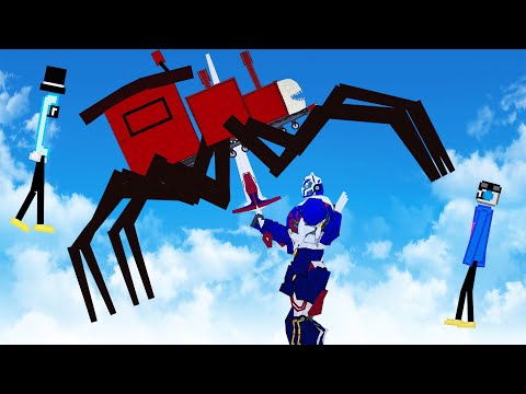 We Battle Choo-Choo Charles and Optimus Prime and Ruin Everything in People Playground!