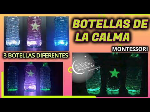 Thumbnail for ???? 3 BOTELLAS DE LA CALMA  o BOTELLAS SENSORIALES MONTESSORI que BRILLAN  en la OSCURIDAD ????