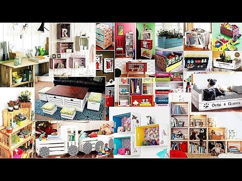 ★50 IDEAS GENIALES CON CAJAS DE FRUTA| para decorar tu casa (huacales) | Decoration with fruit boxes