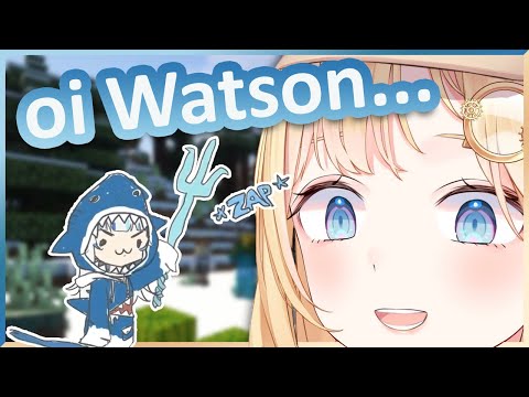 Thumbnail for Ame and Gura bully each other in Minecraft