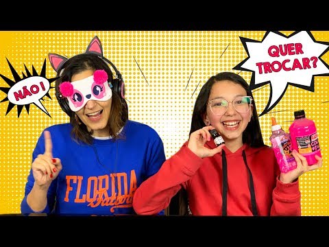 FAZENDO SLIME COM DESAFIO DO TROCA | Luluca