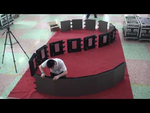 How to use Magic Stage led screens to install a S shapes screen?