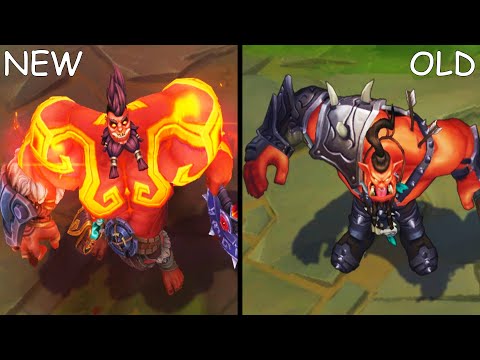 All Dr Mundo Skins NEW and OLD Texture Comparison Rework 2021 (League of Legends)