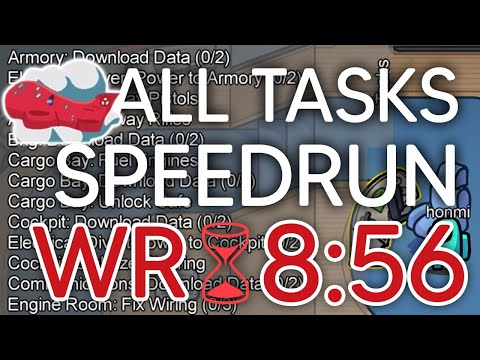 Thumbnail for The Airship - All Tasks Speedrun in 8:56 (World Record) ㅡ Among Us