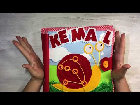 Esma ve Kemal kardeşlerin aktivite kitabı, quiet book, montessori kitabı, duyusal kitap, sensory toy