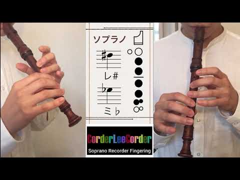 Thumbnail for [リコーダードレミファソラシド]ソプラノリコーダー指づかい（#♭含む全音程）コダリコダ