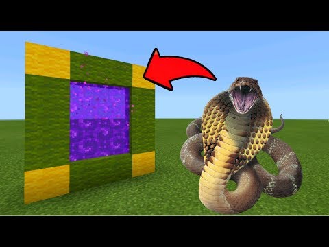 Minecraft Pe How To Make a Portal To The Snake Dimension - Mcpe Portal To The King Cobra Snake!!!