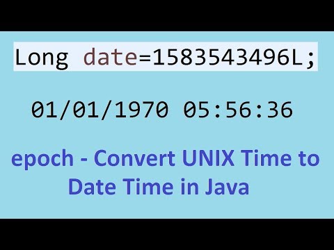 Thumbnail for epoch - How to Convert Long Unix Time to Date Time in Java  - Intact Abode