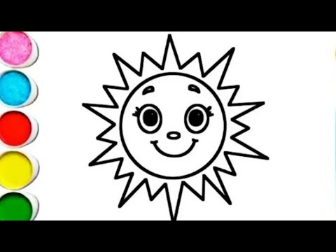 Thumbnail for Sun Drawing painting and colouring for kids and Toodlers | How to make sun