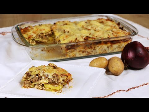 Moussaka nach Balkanart - schnelle, einfache Version mit Fleisch &amp; Kartoffeln -schnelles Mittagessen