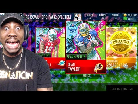 SIX 98 OVR PRO BOWL HEROES IN PACK OPENING! Madden Mobile 18 Gameplay Ep. 28