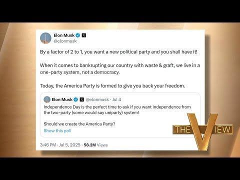 Elon Musk Announces New Political Party | The View