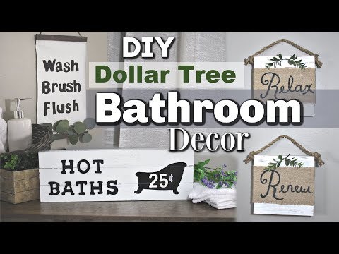 Thumbnail for Dollar Tree Farmhouse Bathroom Decor | DIY Bathroom Dollar Tree Decor | Krafts by Katelyn