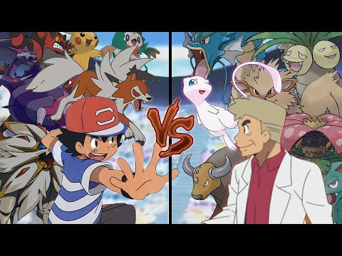 Pokemon Characters Battle: Champion Ash Vs Professor Oak (Alola Vs Kanto)