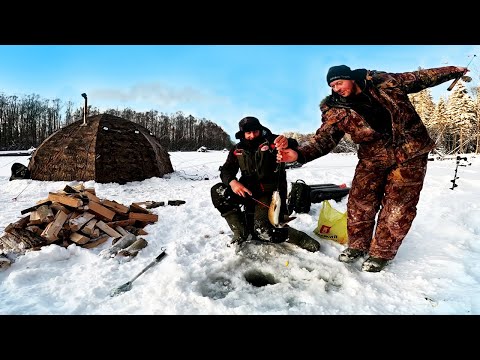 Thumbnail for Зимняя рыбалка в Тайге на 3 дня. Удивительные приключения и ловля ленка зимой. Рыбалка в Сибири.