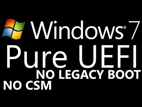 Booting Windows 7 on Pure UEFI