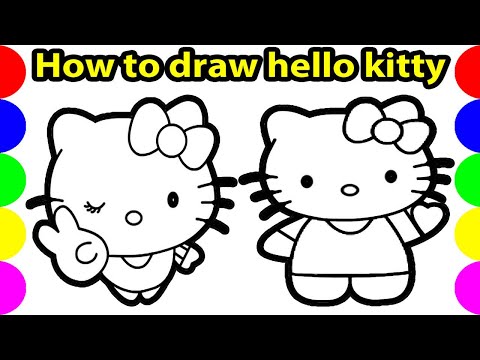 Jolly Toy Hello Kitty Drawing Pictures, Easy Coloring Video Art | Jolly Toy