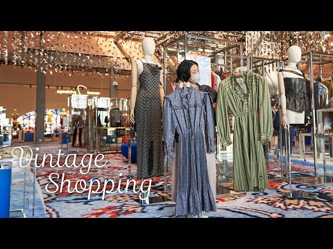 パリのデパート新フロアでヴィンテージ服のお買い物/パリを一望できる眺めのいいテラス/パリ暮らしvlog