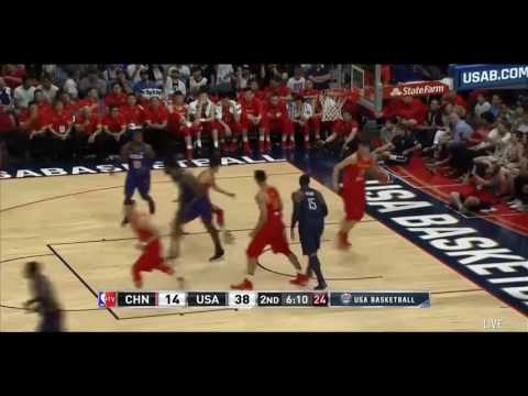 【2016籃球美國vs中國 第一場 奧林匹克】NBA球星 (奧運熱身賽)精彩剪輯Olympic USA vs China Full Highlights &apos;NBA夢幻隊