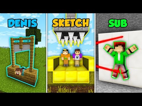 Thumbnail for DENIS vs SKETCH vs SUB - DEATH MACHINE in Minecraft! (The Pals)