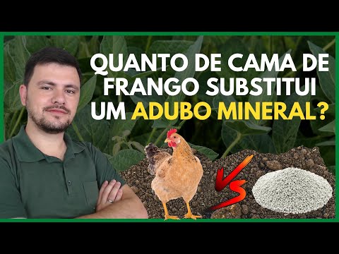 Quanto de CAMA DE FRANGO substitui 150g de adubo mineral 20-05-15 (Veja isso)