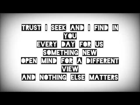 Metallica - Nothing Else Matters (Lyrics)