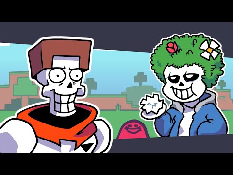 Thumbnail for Sans Eats Bone Meal - Undertale x Minecraft Animation