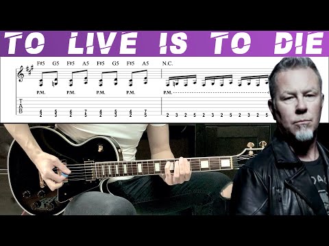 METALLICA - TO LIVE IS TO DIE (Guitar cover with TAB | Lesson)